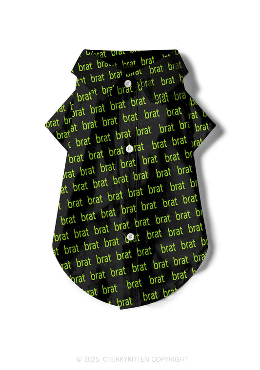 Green Brat Y2K Pet Shirts Cherrykitten