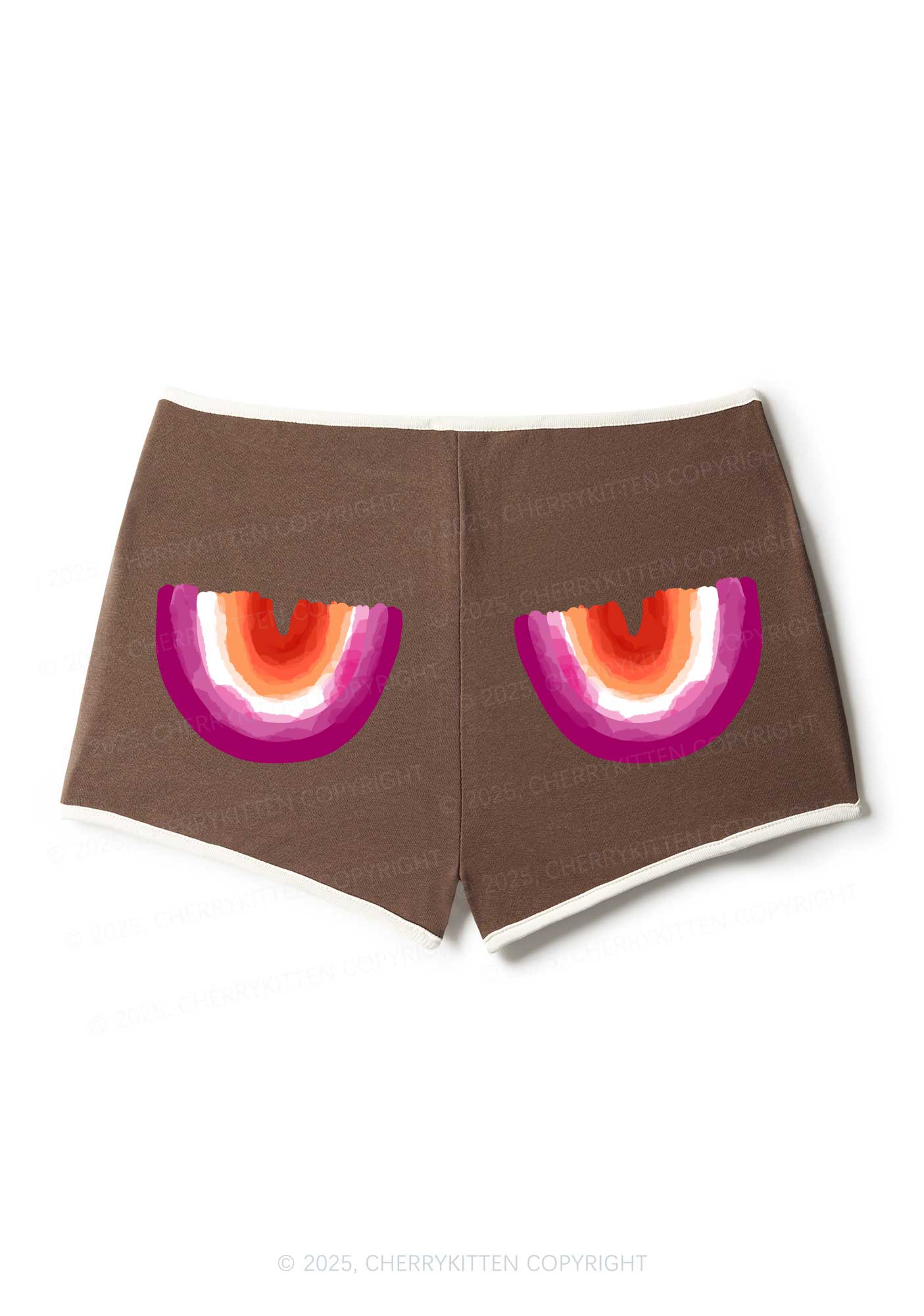 Double Rainbow Pride Y2K Booty Shorts Cherrykitten