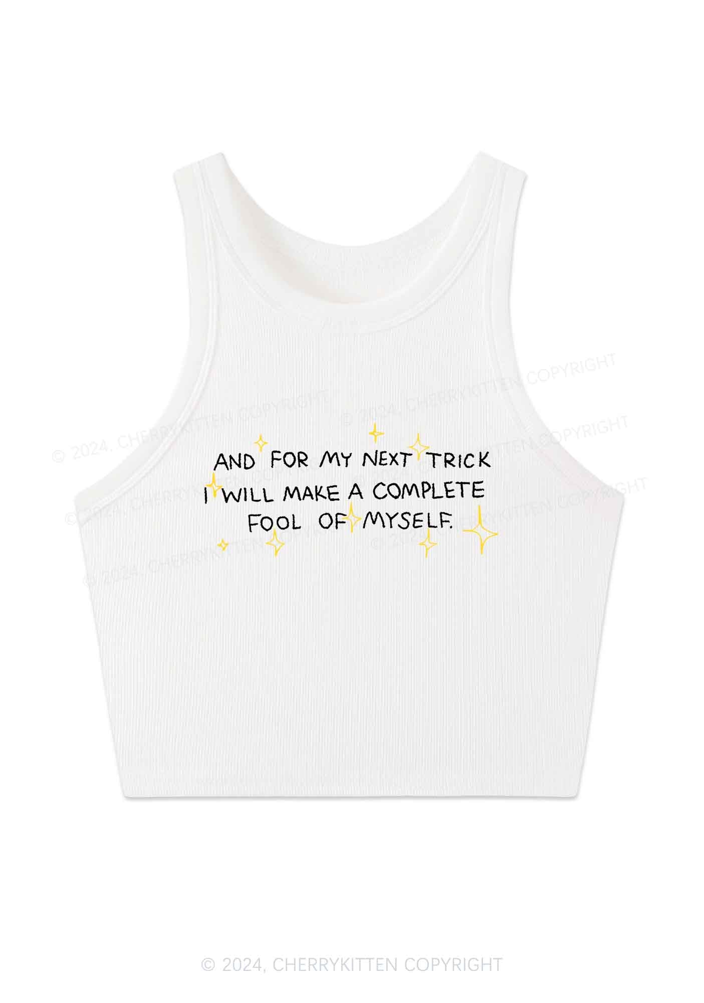 Complete Fool Of Myself Y2K Crop Tank Top Cherrykitten