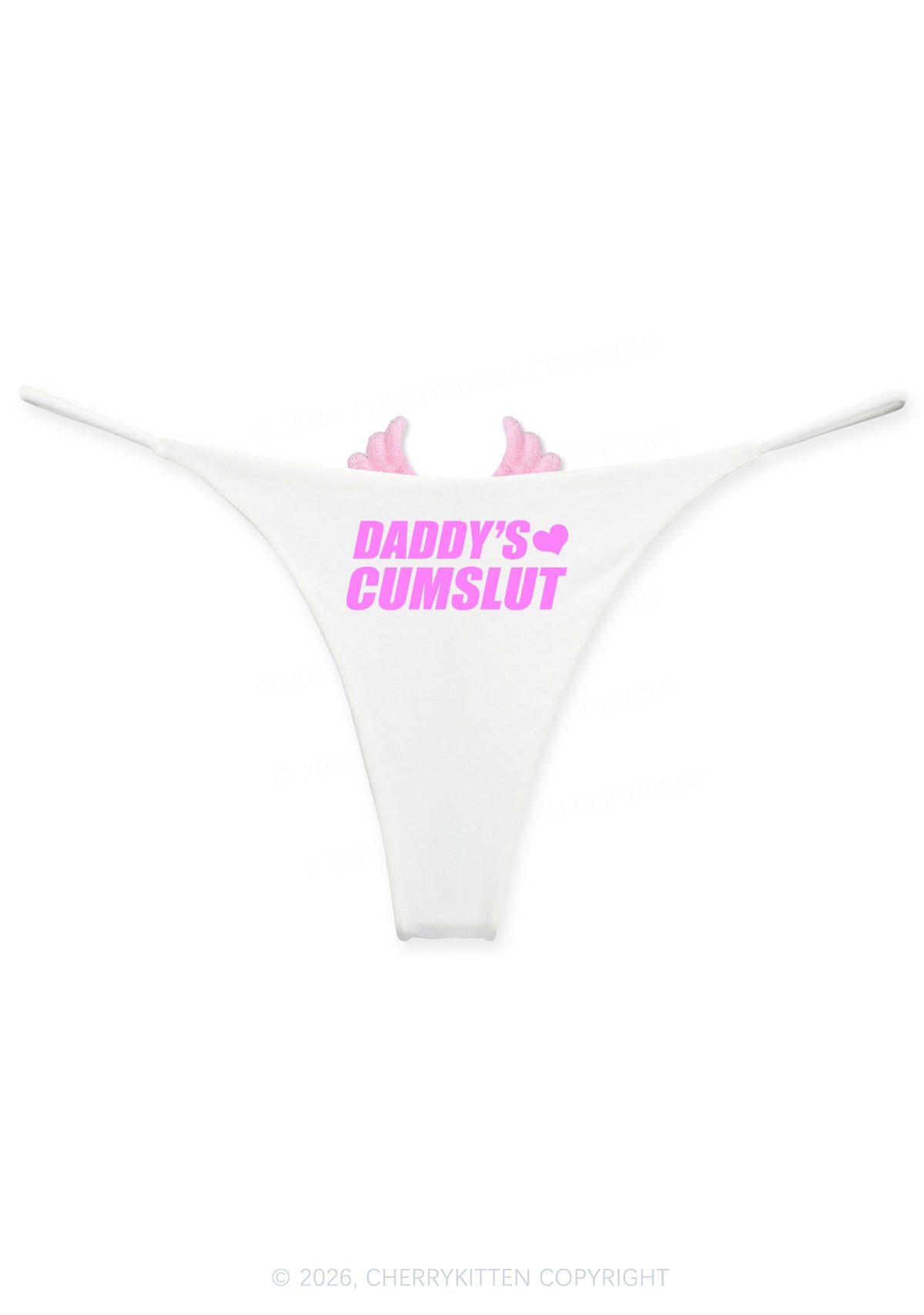 Daddys Slxt Y2K Goth Angel Wings Bikini String Thong Cherrykitten