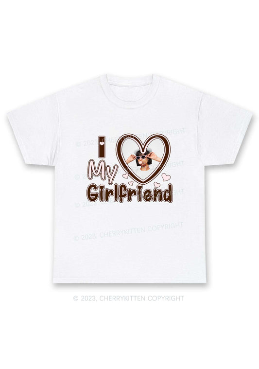 Custom Boyfriend&Girlfriend Brown Heart Chunky Shirt