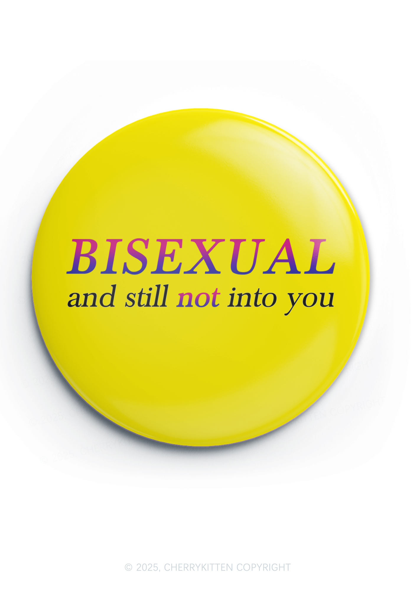 Bisexual And Still Not Into You Pride 1Pc Y2K Pin Badge Cherrykitten