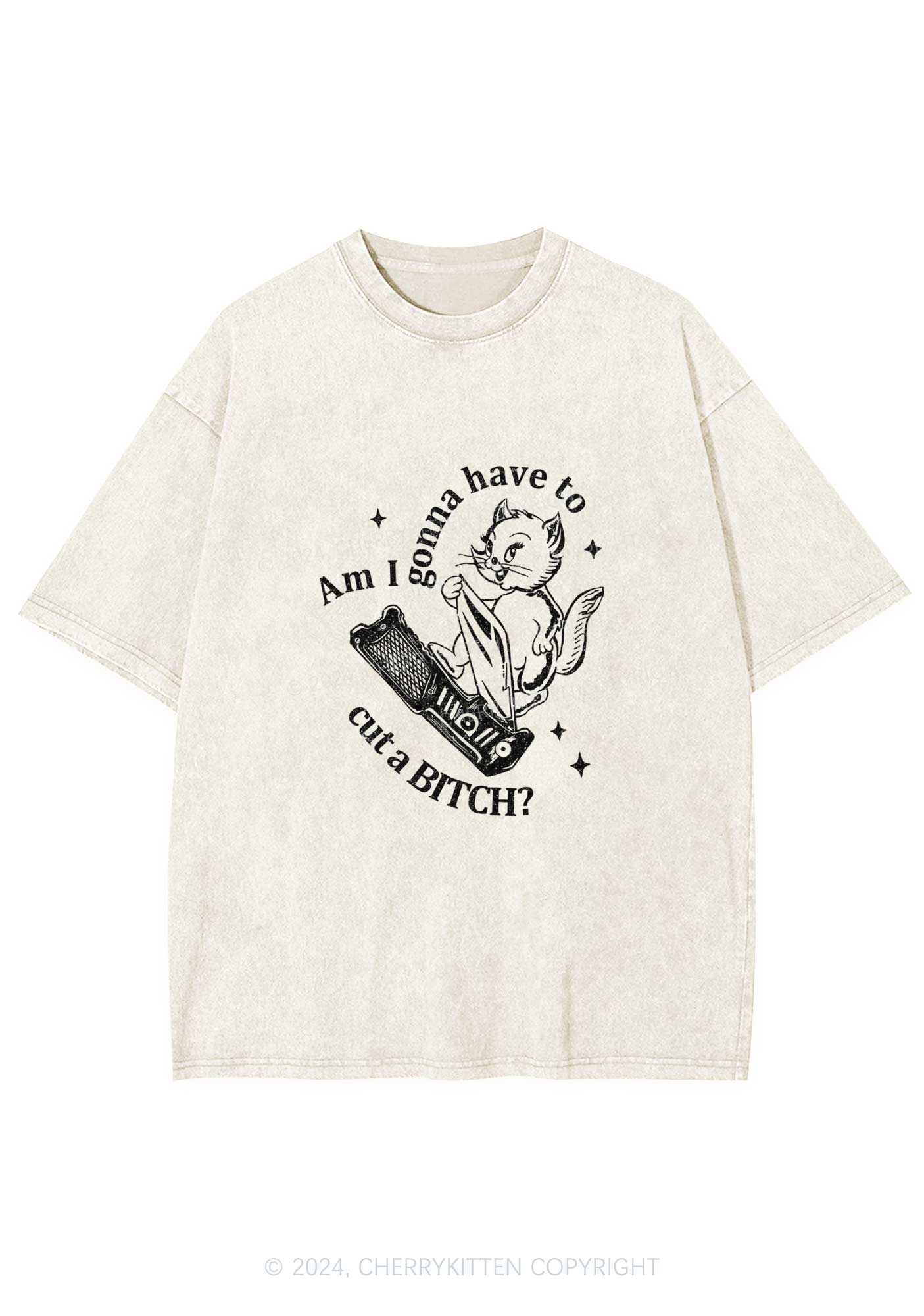 Cut A Bxxch Y2K Washed Tee Cherrykitten