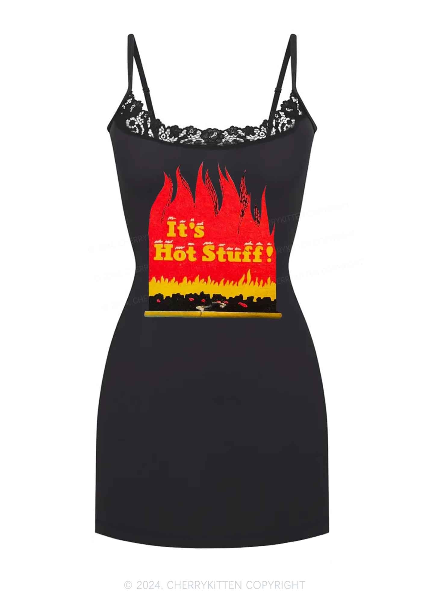 Hot Stuff Y2K Lace Slip Dress Cherrykitten