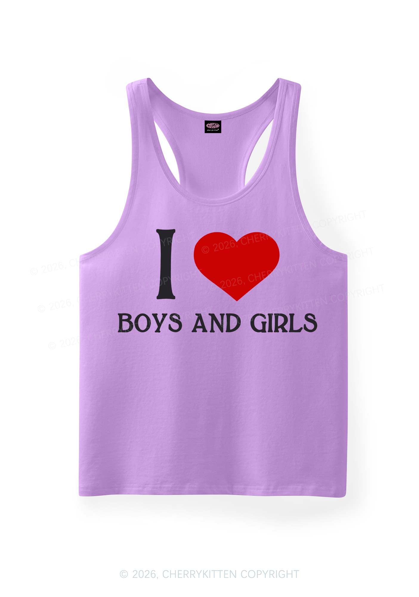 I Love Boys And Girls Pride Y2K Men Racerback Tank Top Cherrykitten