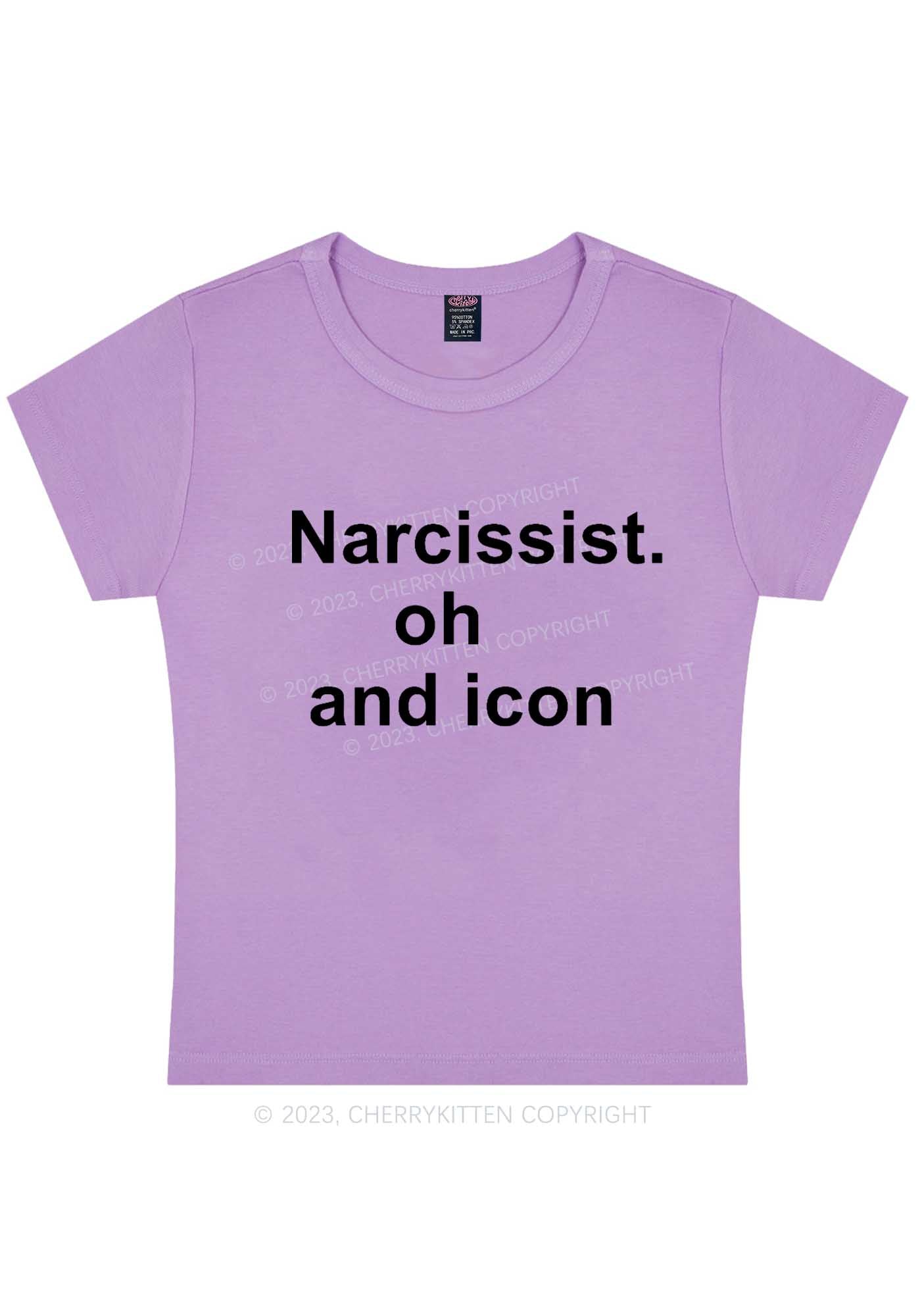Narcissist Icon Y2K Baby Tee Cherrykitten