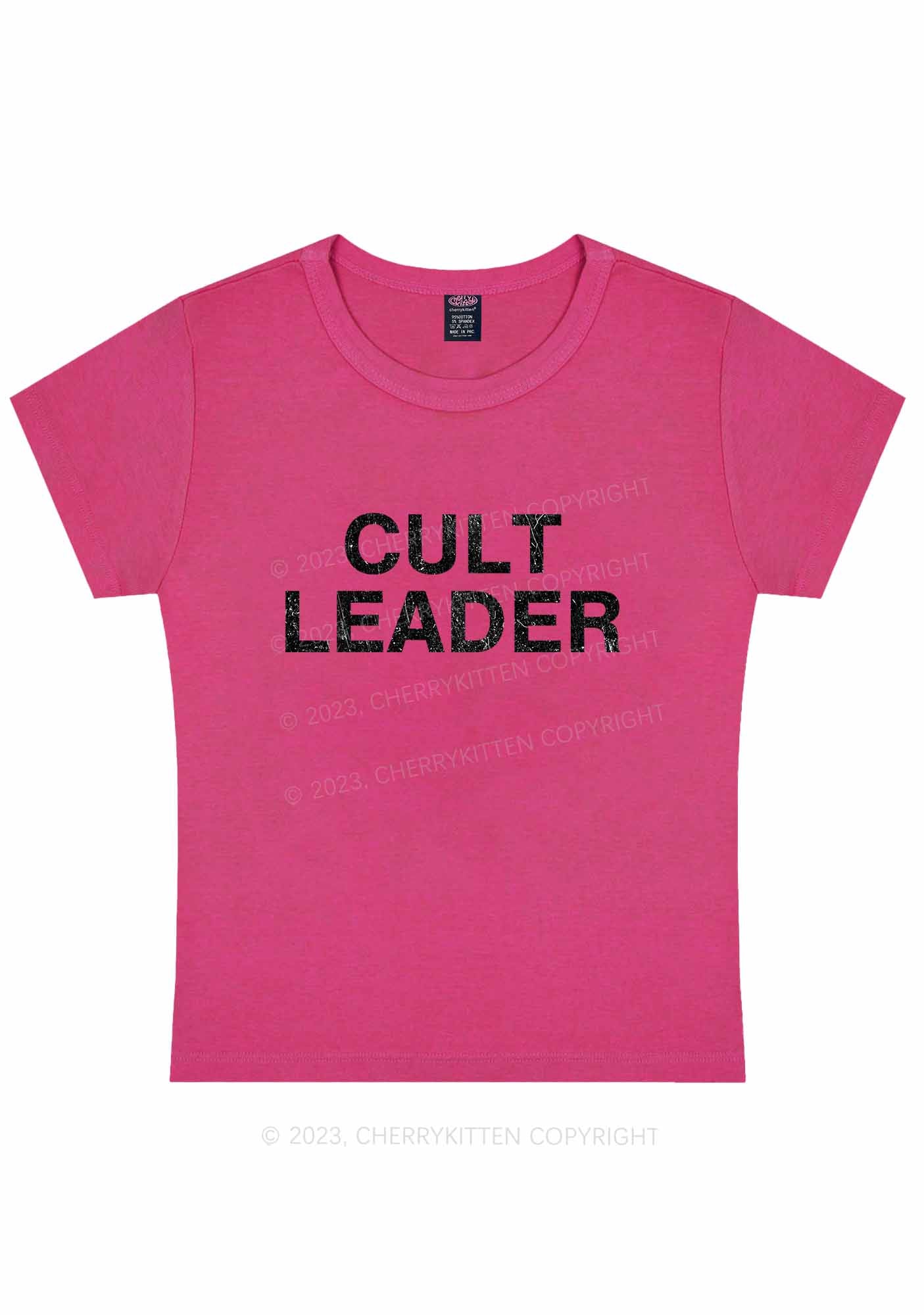 Curvy Cut Leader Y2K Baby Tee Cherrykitten