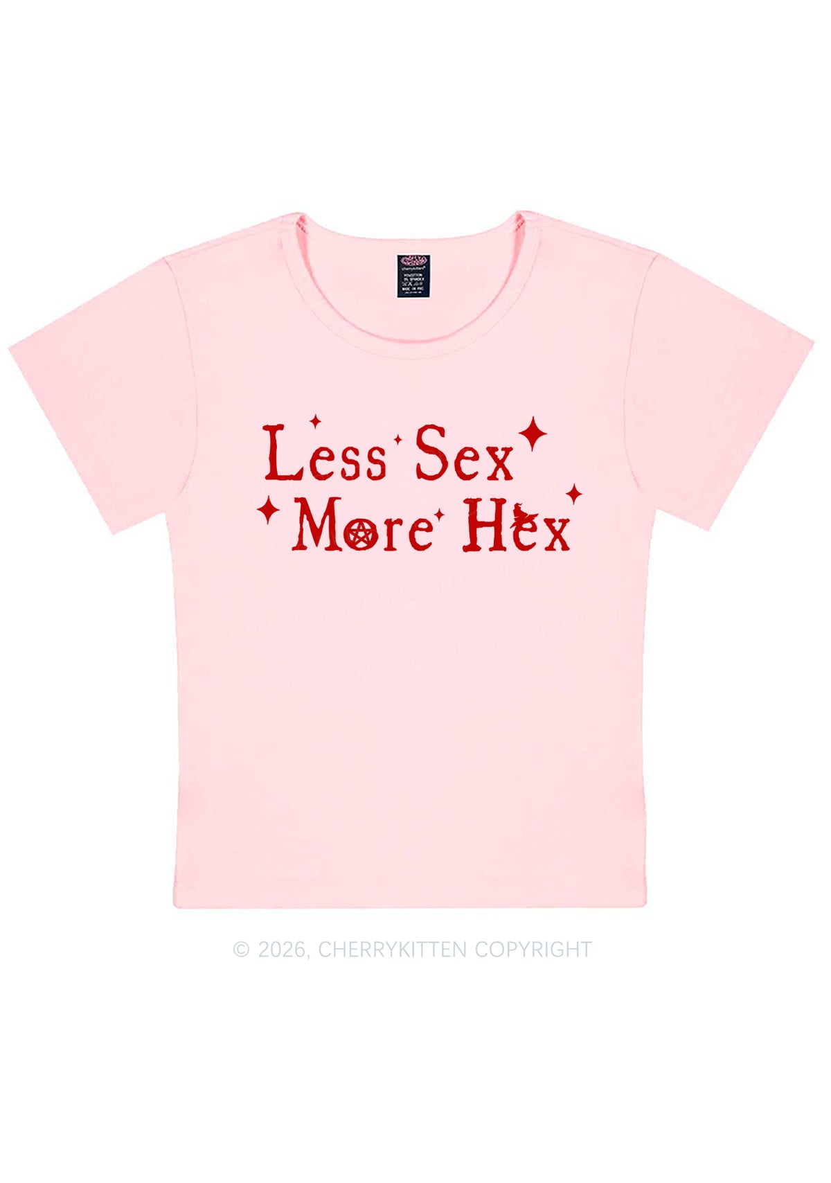 Less Sx More Hex Y2K Baby Tee Cherrykitten