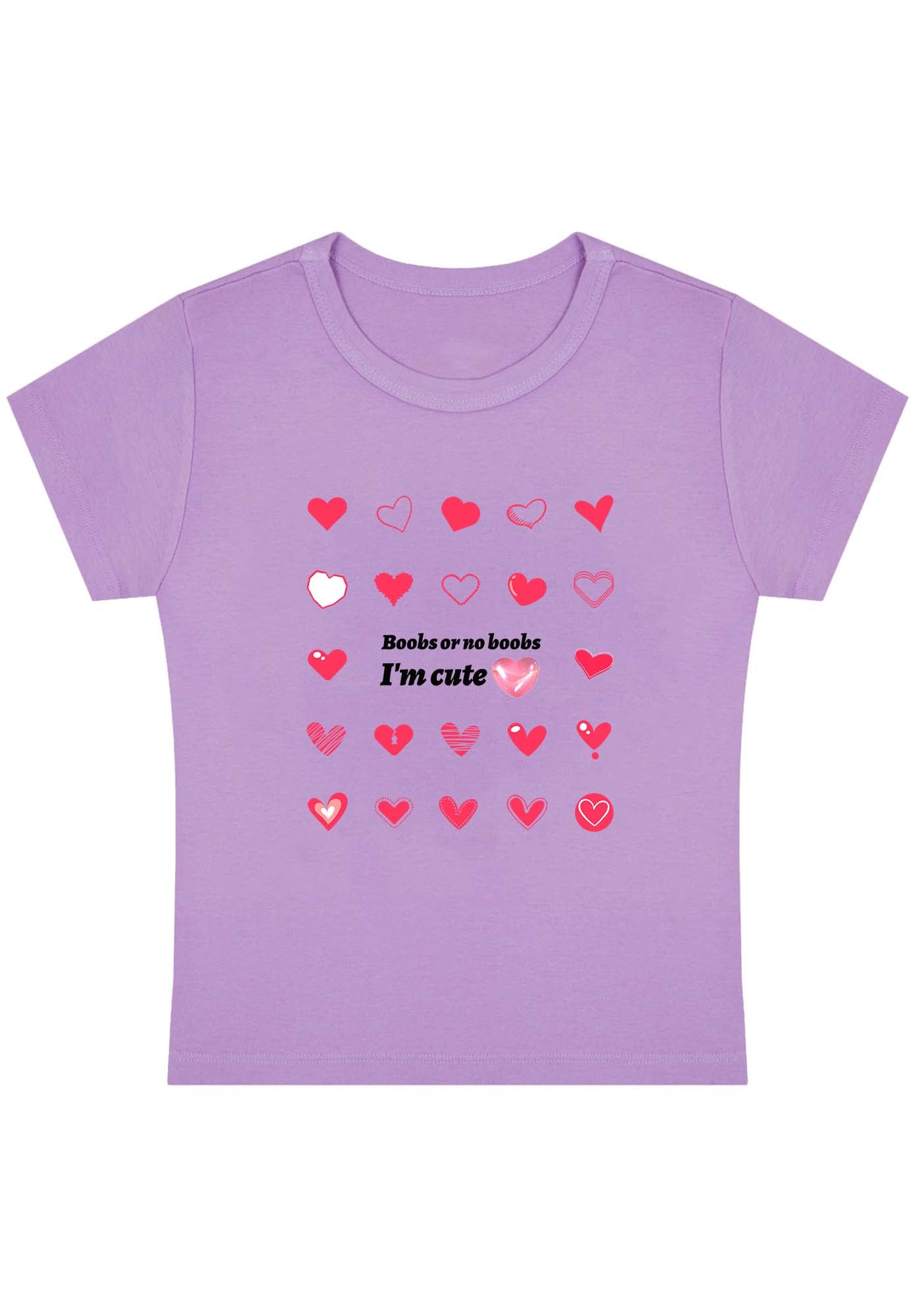 Curvy I'm Cute Hearts Baby Tee