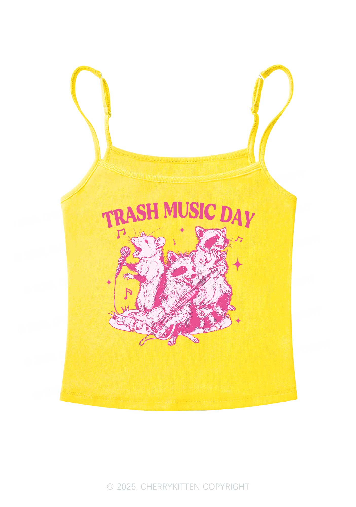Trash Music Day Y2K Spaghetti Strap Cami Cherrykitten