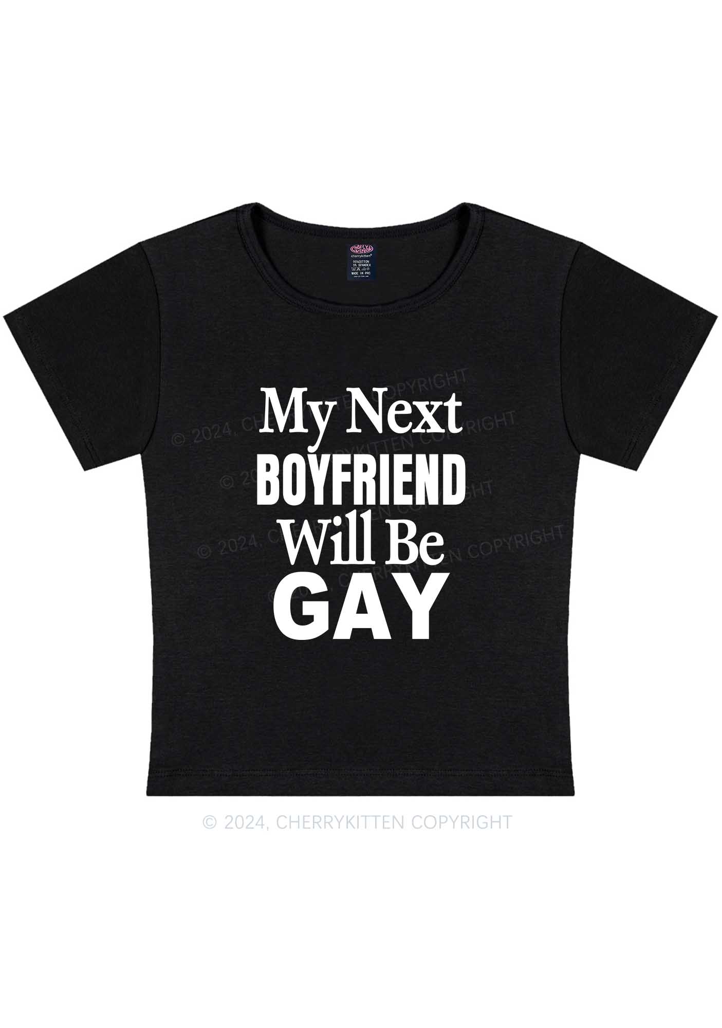 Curvy Next Boyfriend Gay Y2K Baby Tee Cherrykitten