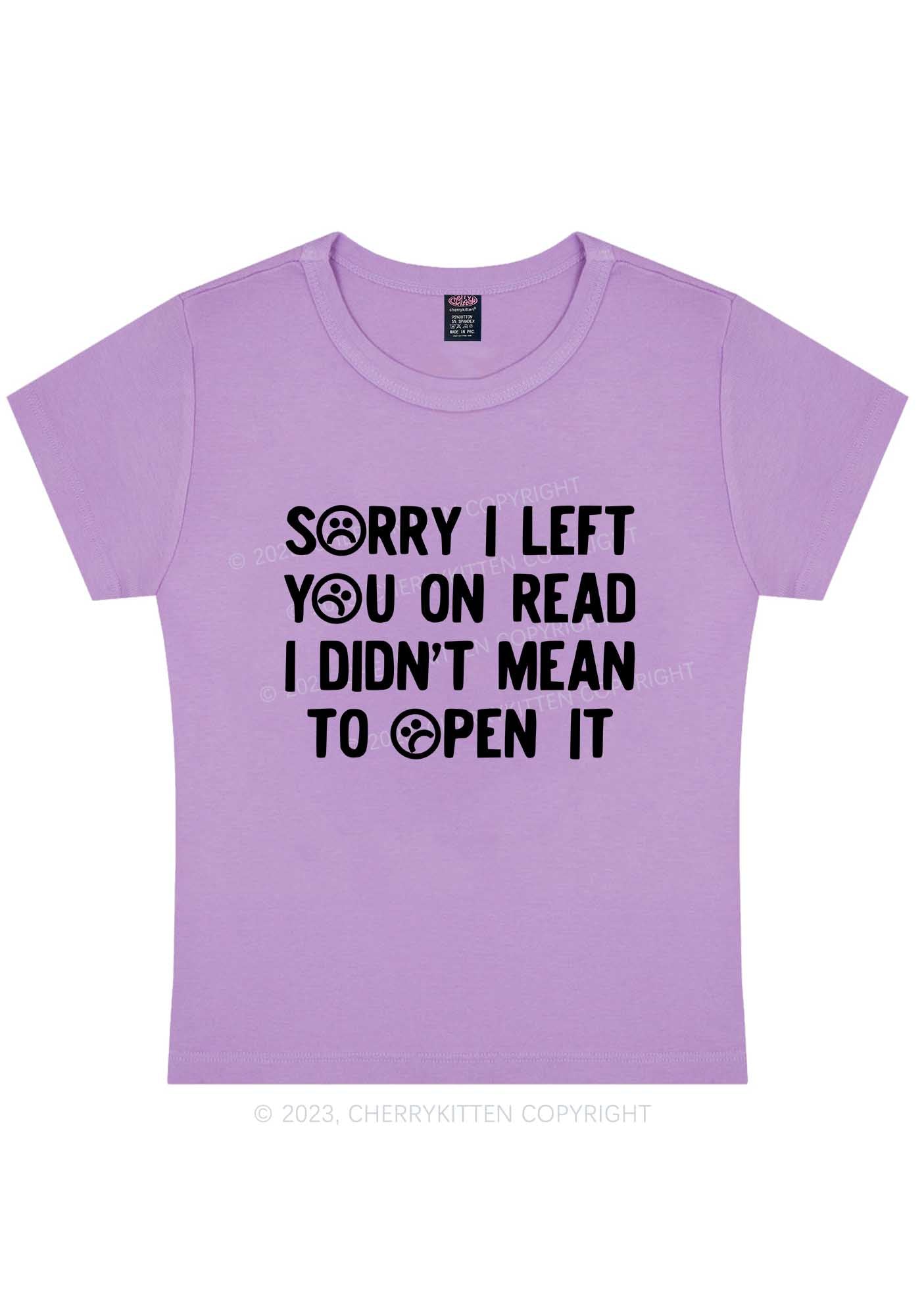 Curvy Sorry I Left You On Read Y2K Baby Tee Cherrykitten