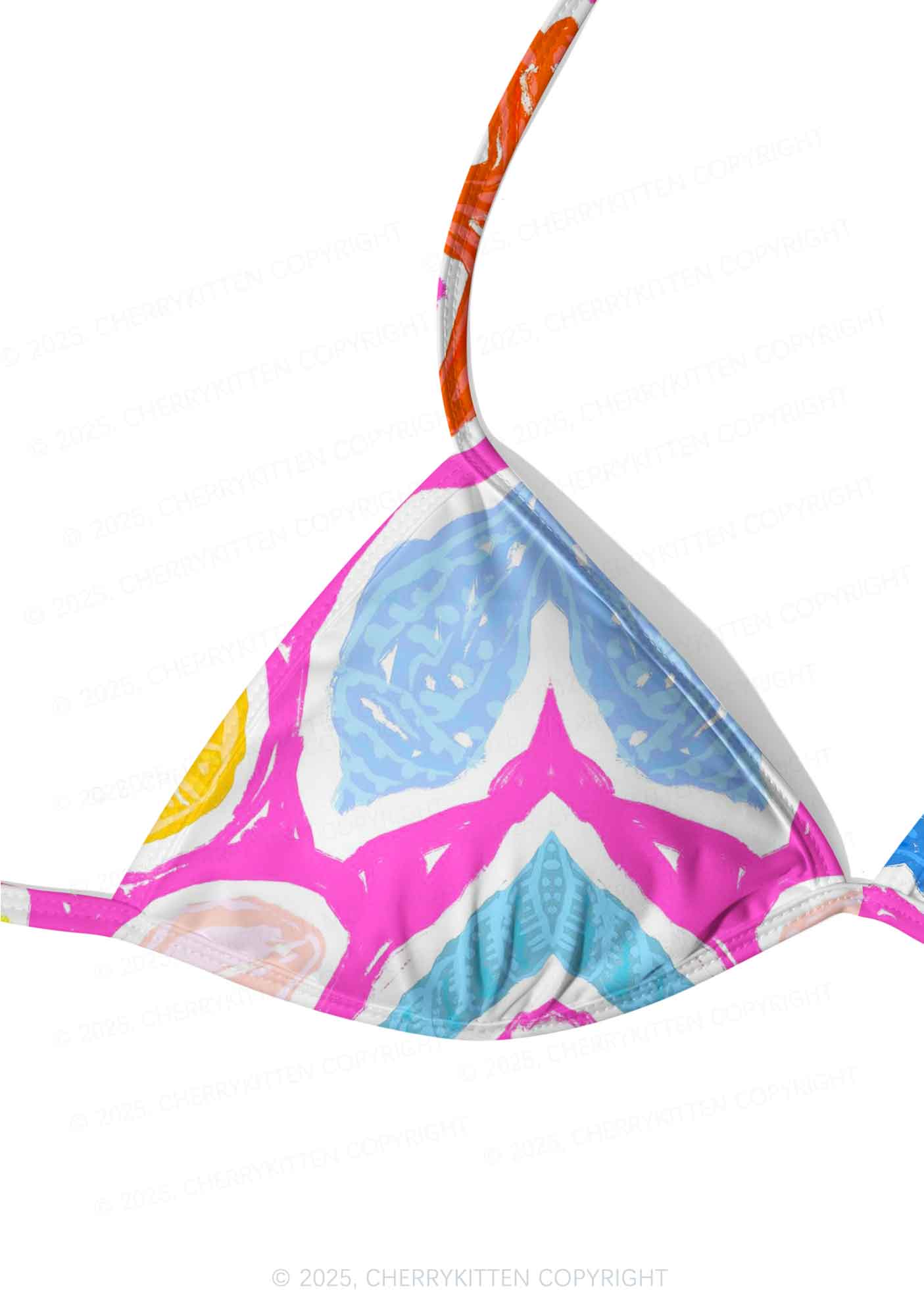 Colorful Seashell Y2K Print Bikini Set Cherrykitten