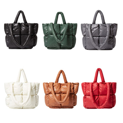 Fashion Solid Color Y2K Puffer Tote Bag