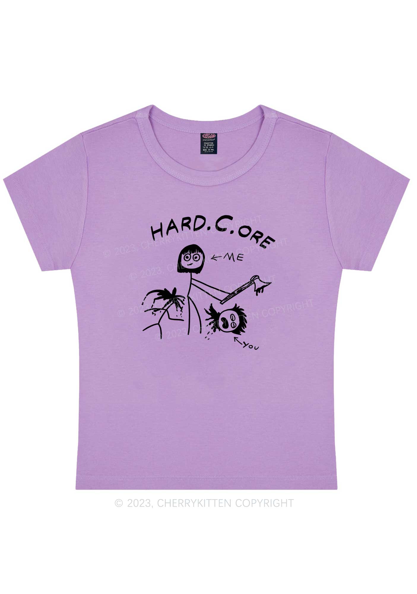 Curvy Hard Core Y2K Baby Tee Cherrykitten