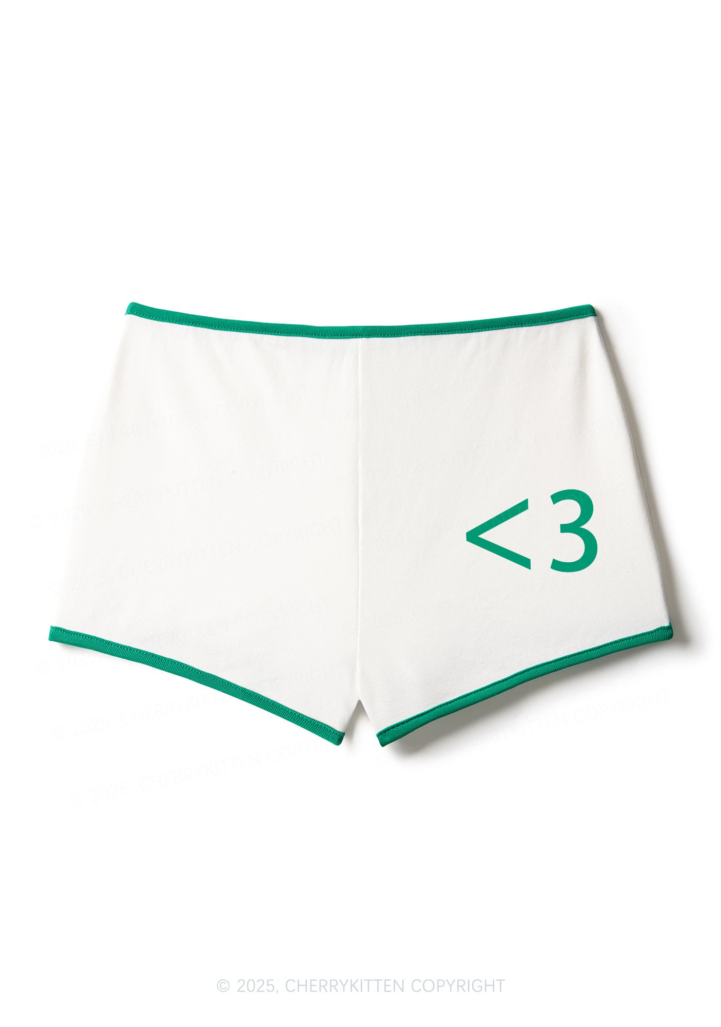 Cute Heart Y2K Contrast Mini Shorts Cherrykitten