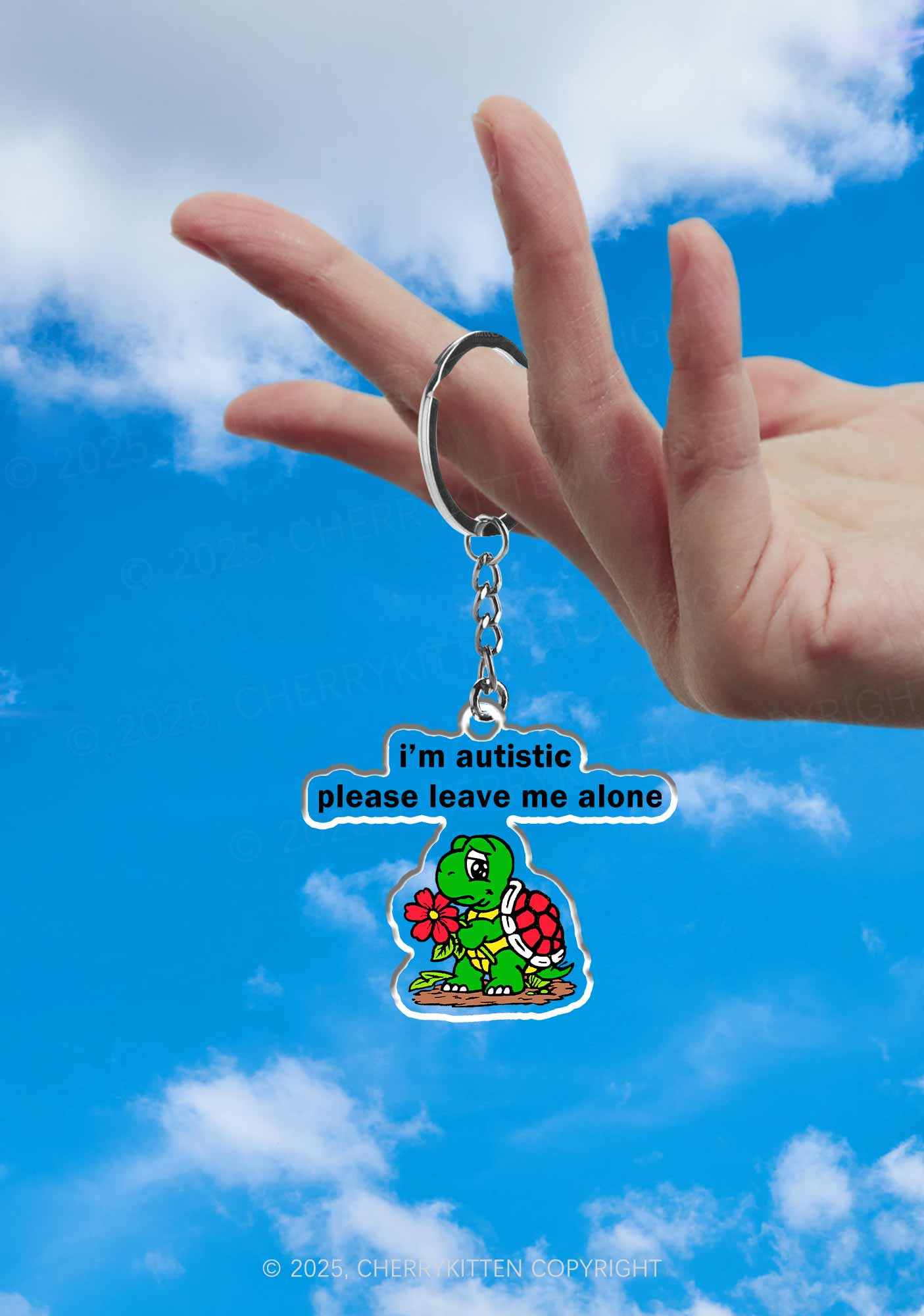 Im Autistic Leave Me Alone 1Pc Y2K Keychain Cherrykitten