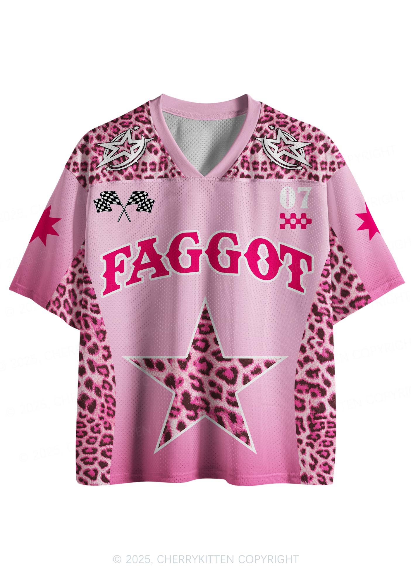 Custom Leopard Star Faggot Pride Y2K Sport Jersey Shirts Cherrykitten