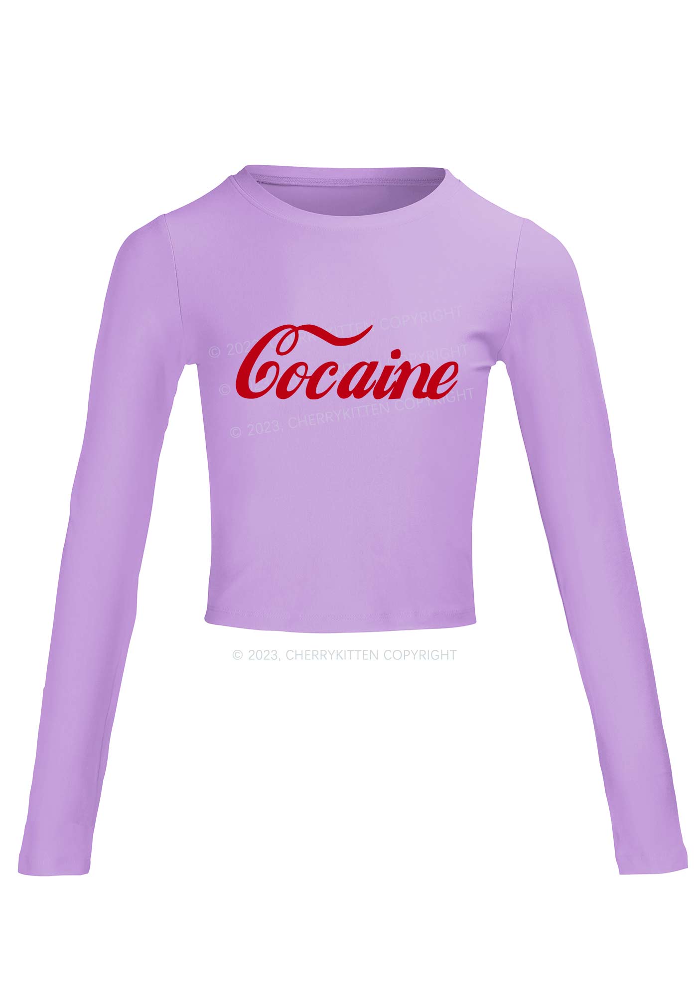 Special Cola Long Sleeve Crop Top Cherrykitten