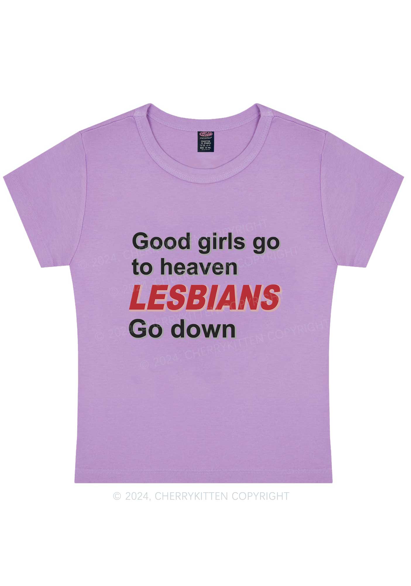 Curvy Good Girls Go To Heaven Y2K Baby Tee Cherrykitten