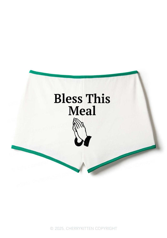 Bless This Meal Y2K Booty Shorts Cherrykitten