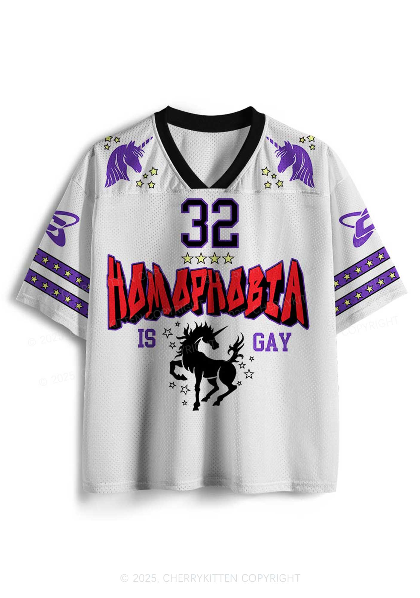 Custom Homophobia Is Gay Pride Y2K Sport Jersey Shirts Cherrykitten
