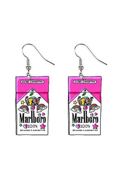 Y2K Rainbow Cigarette Case Earrings Cherrykitten