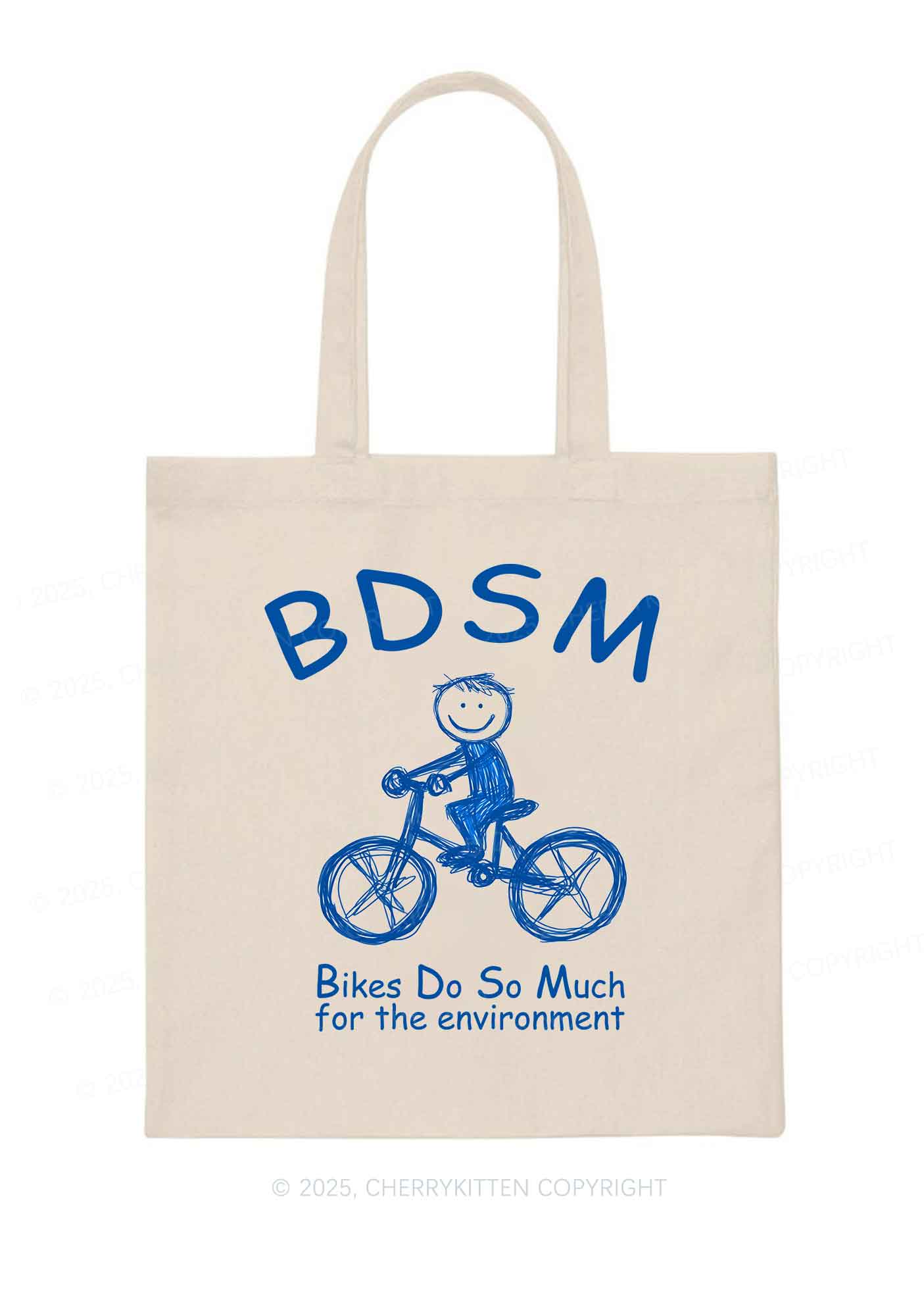 Bikes Do Much Environment Y2K Canvas Tote Bag Cherrykitten