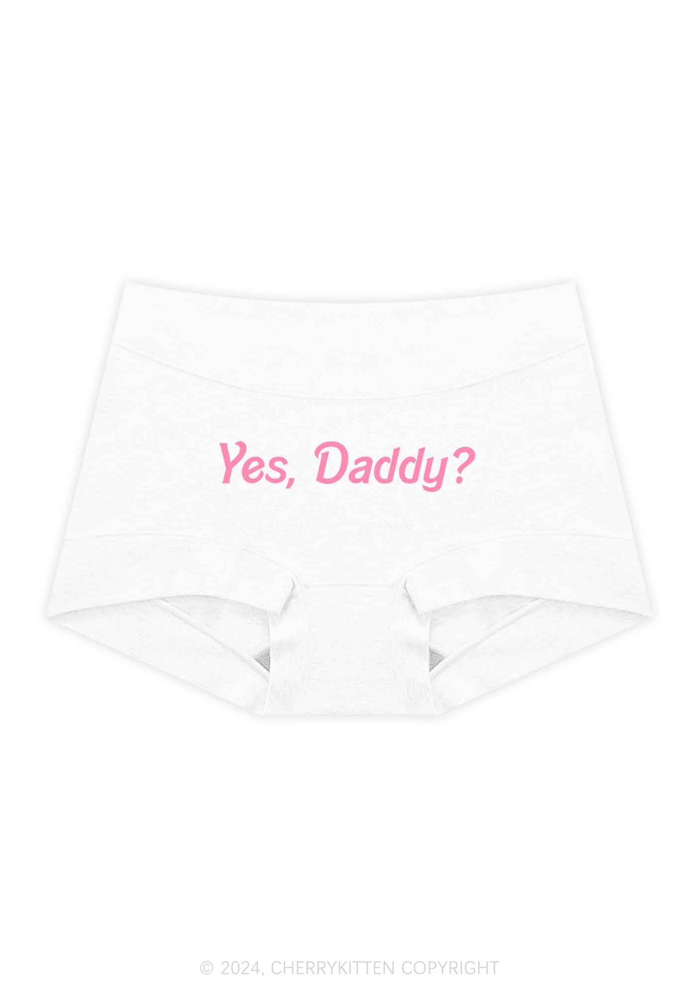 Yes Daddy Y2K Mid Rise Waist Boyshort Cherrykitten