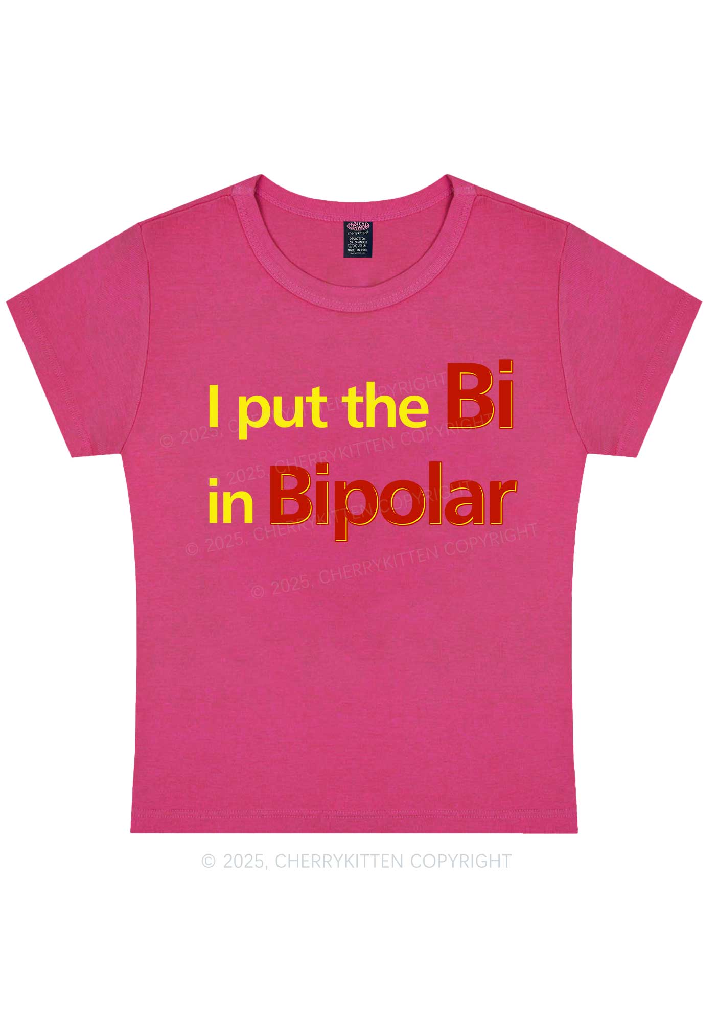 Bi In Bipolar Y2K Baby Tee Cherrykitten