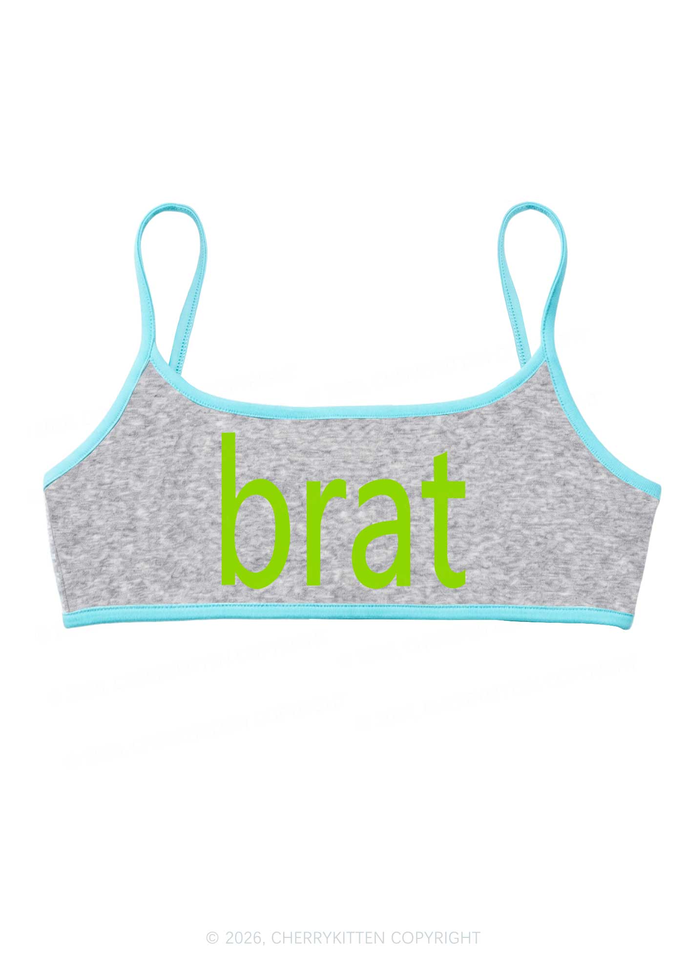 Green Brat Y2K Super Crop Cami Cherrykitten