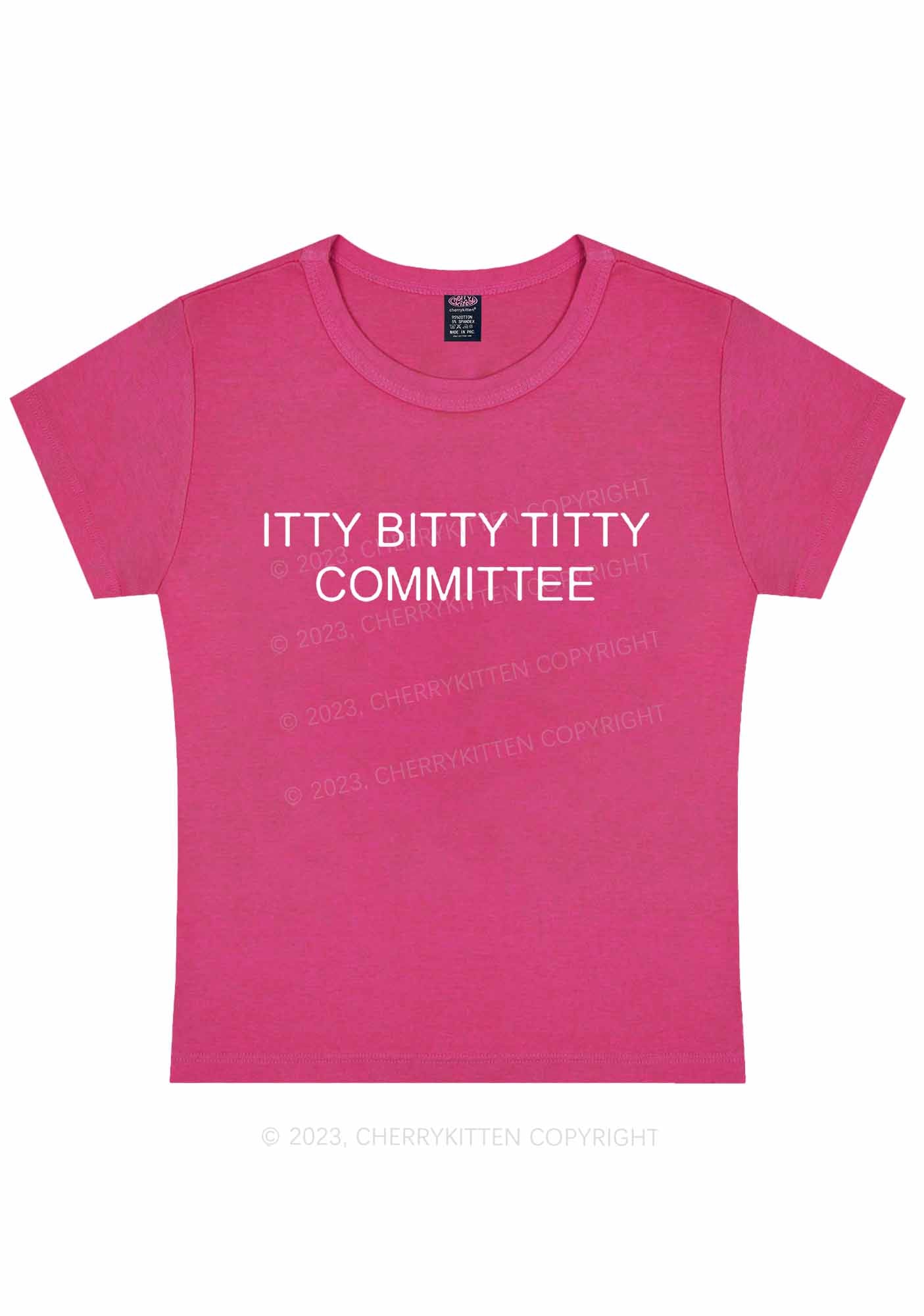 Itty Bitty Txtty Committee Y2K Baby Tee Cherrykitten