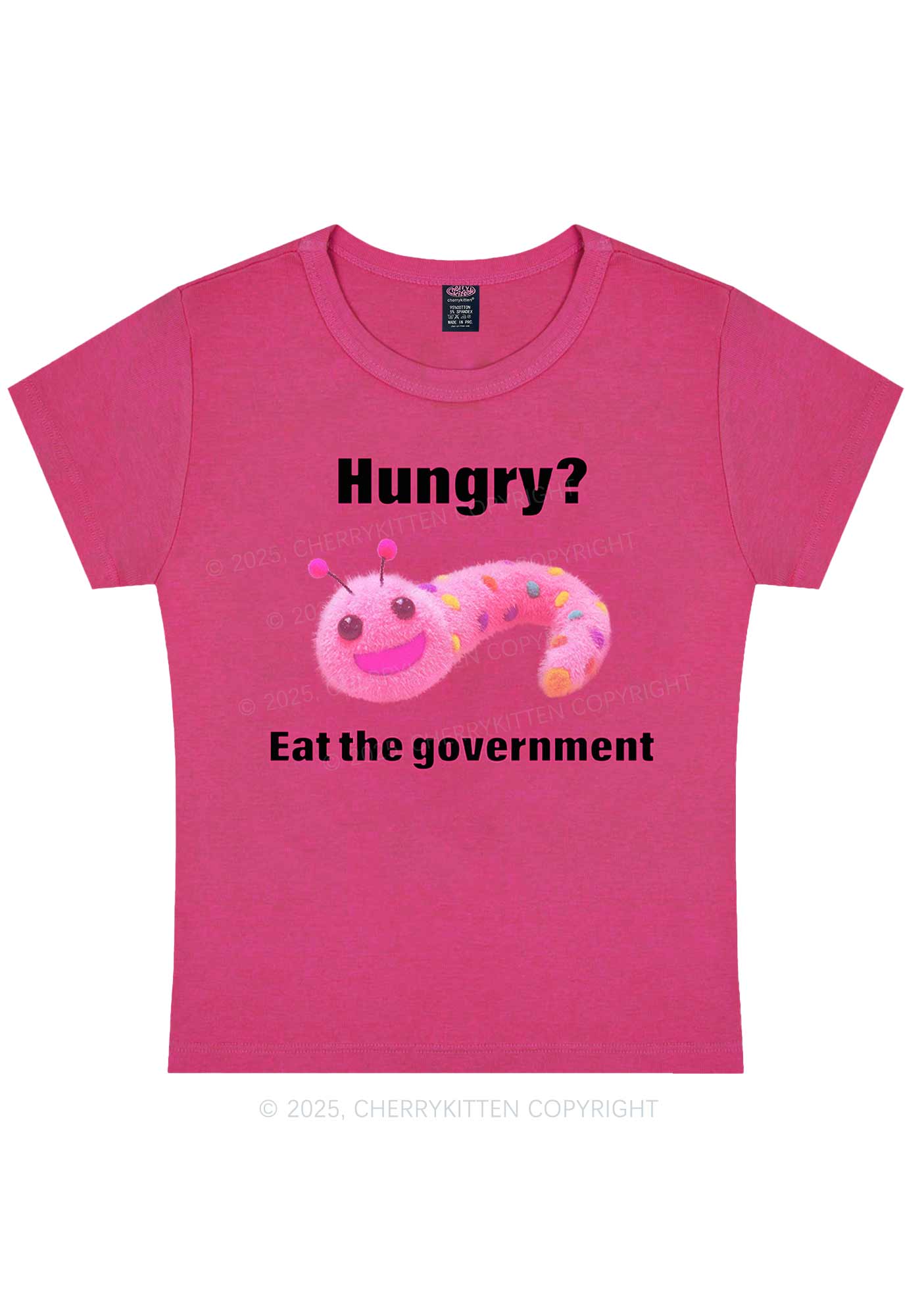 Eat The Government Y2K Baby Tee Cherrykitten