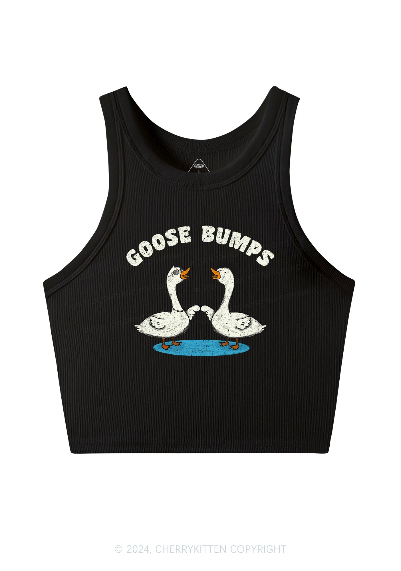 Goose Bumps Y2K Crop Tank Top Cherrykitten