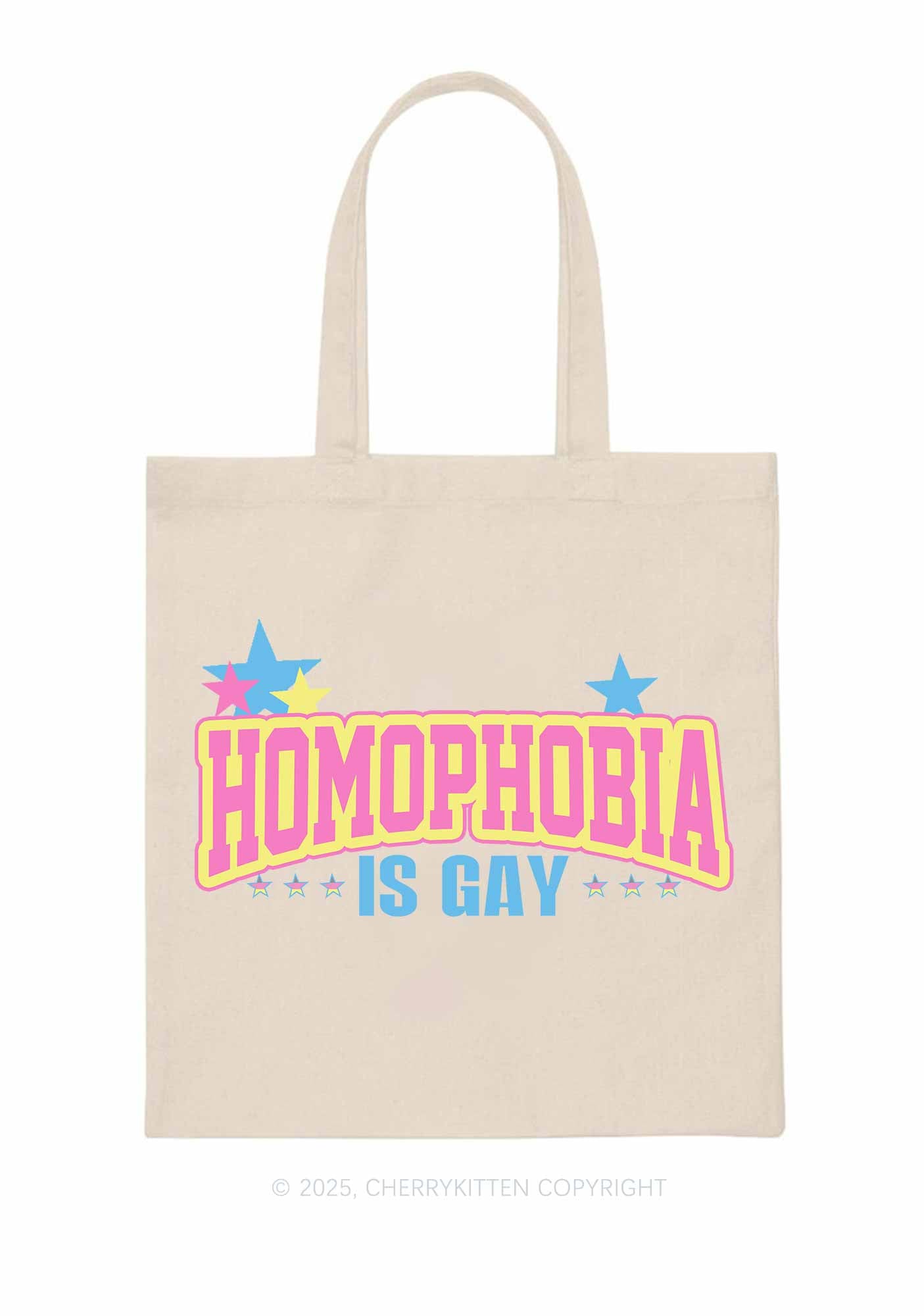 Homophobia Is Gay Pride Y2K Canvas Tote Bag Cherrykitten