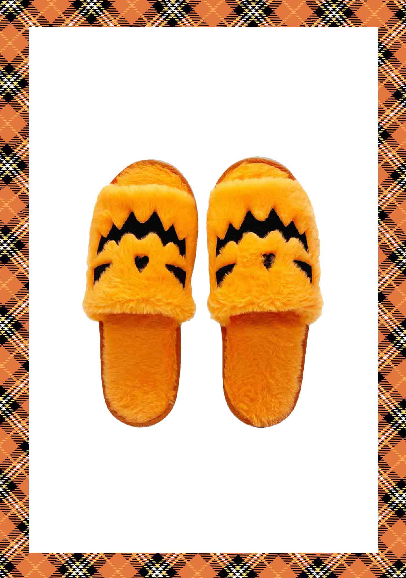 Halloween Y2K Pumpkin Plush Slippers
