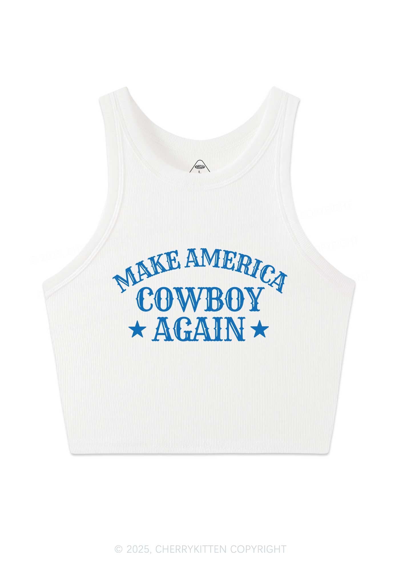 Cowboy Again Y2K Crop Tank Top Cherrykitten