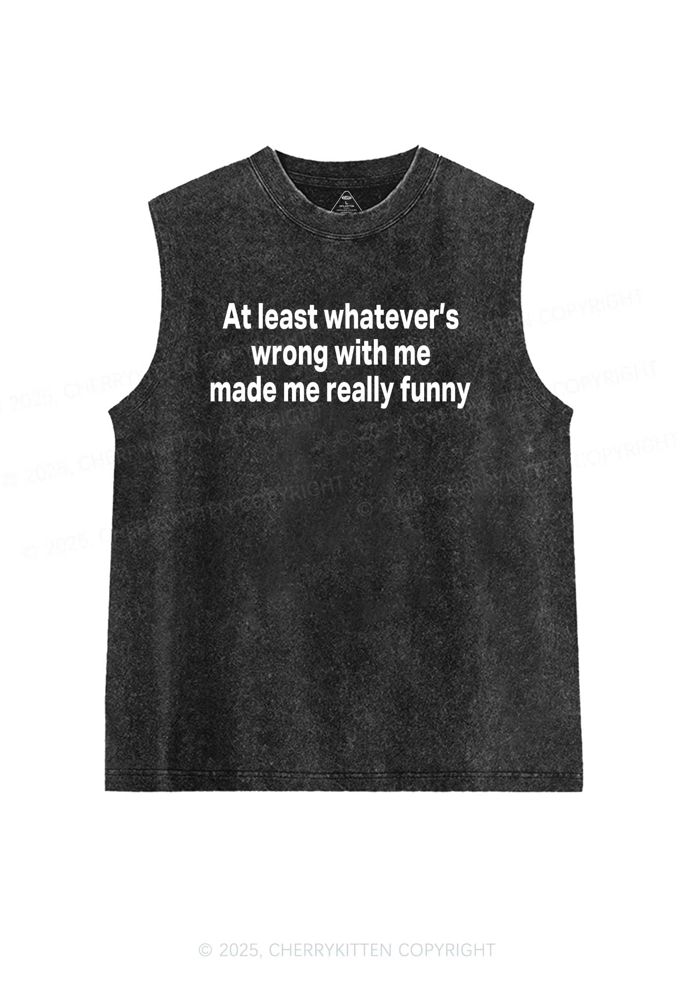Made Me Really Funny Y2K Washed Tank Cherrykitten