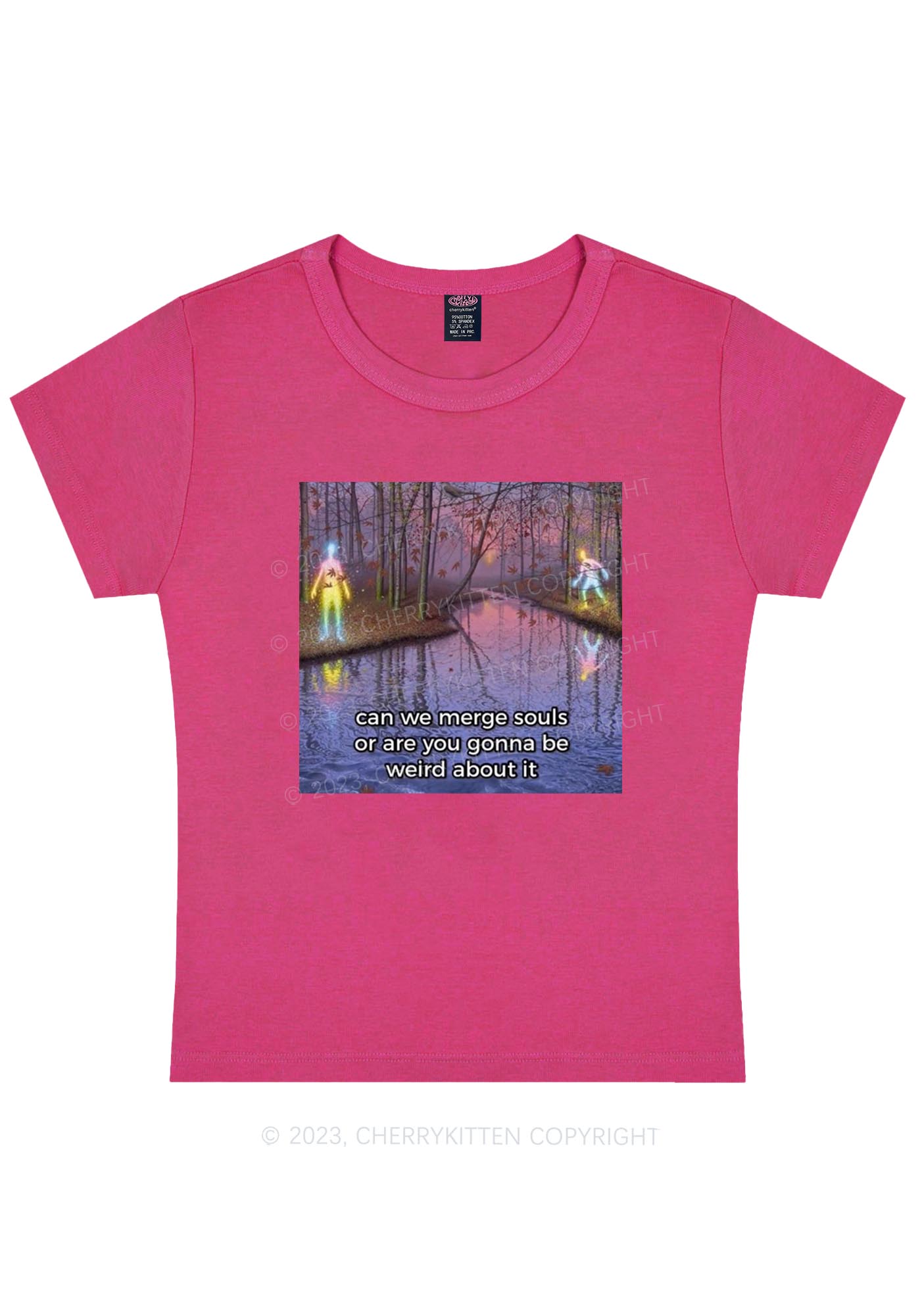 Curvy Merge Souls Y2K Baby Tee Cherrykitten