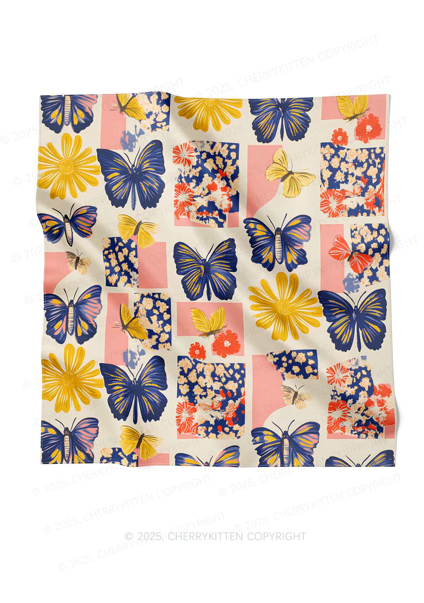 Butterfly Art Y2K Square Bandana Cherrykitten
