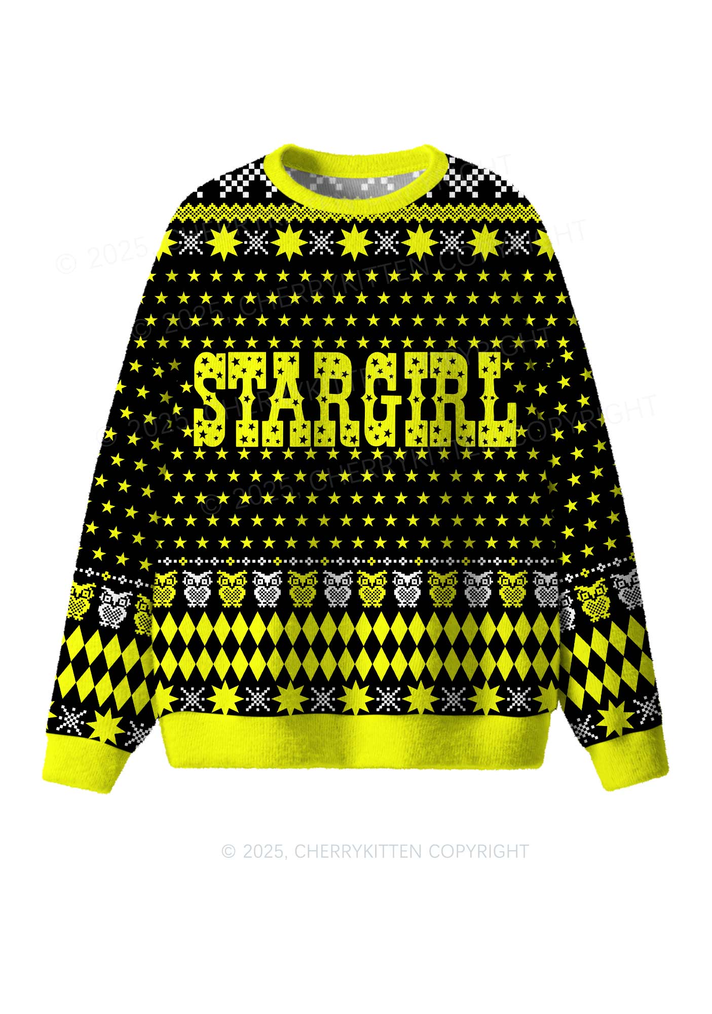 Stargirl Y2K Christmas Knit Sweatshirt Cherrykitten