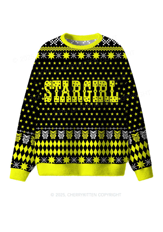 Stargirl Y2K Christmas Knit Sweatshirt Cherrykitten
