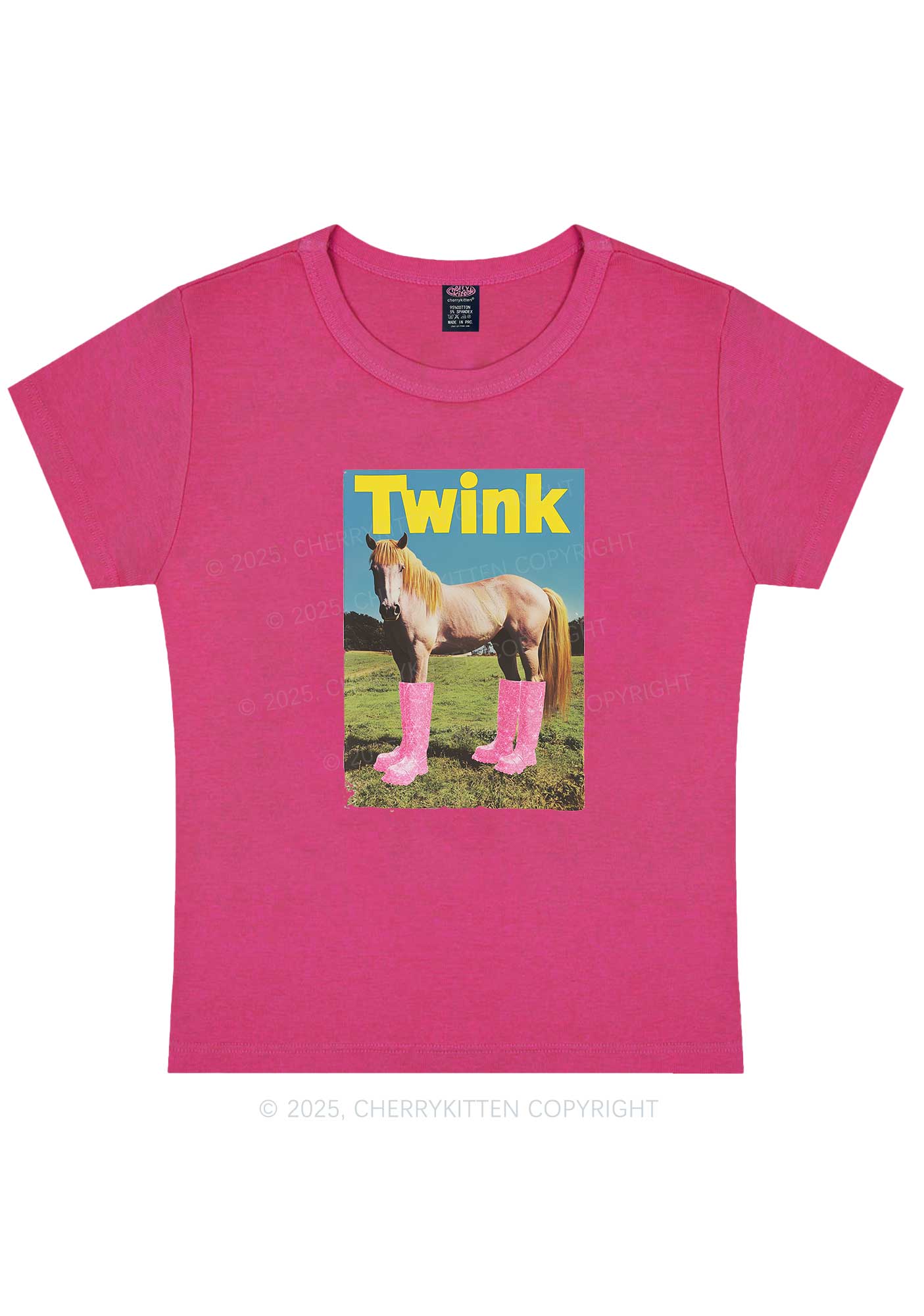Twink Pony Pride Y2K Baby Tee Cherrykitten