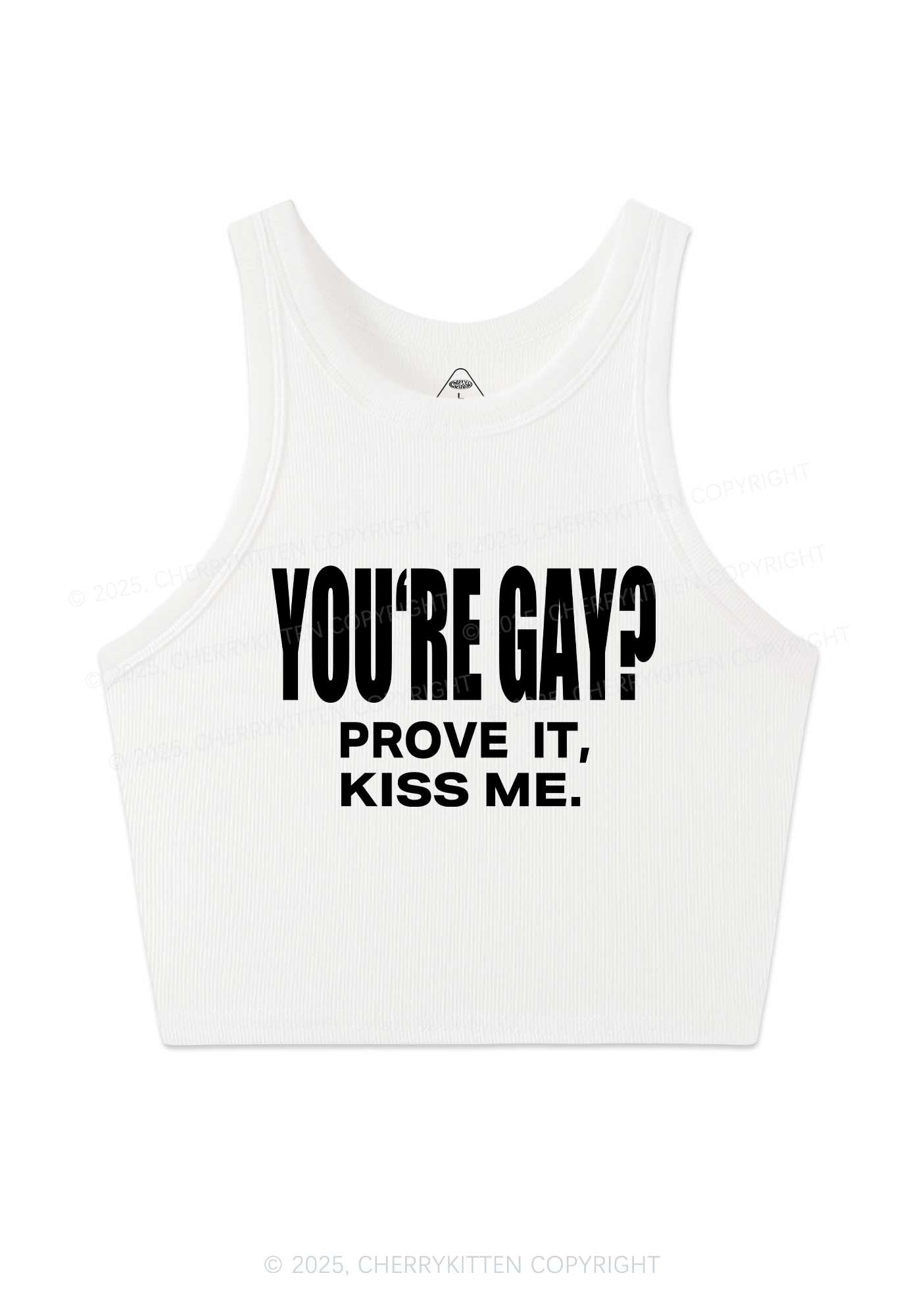 Prove It kiss Me Pride Y2K Crop Tank Top Cherrykitten