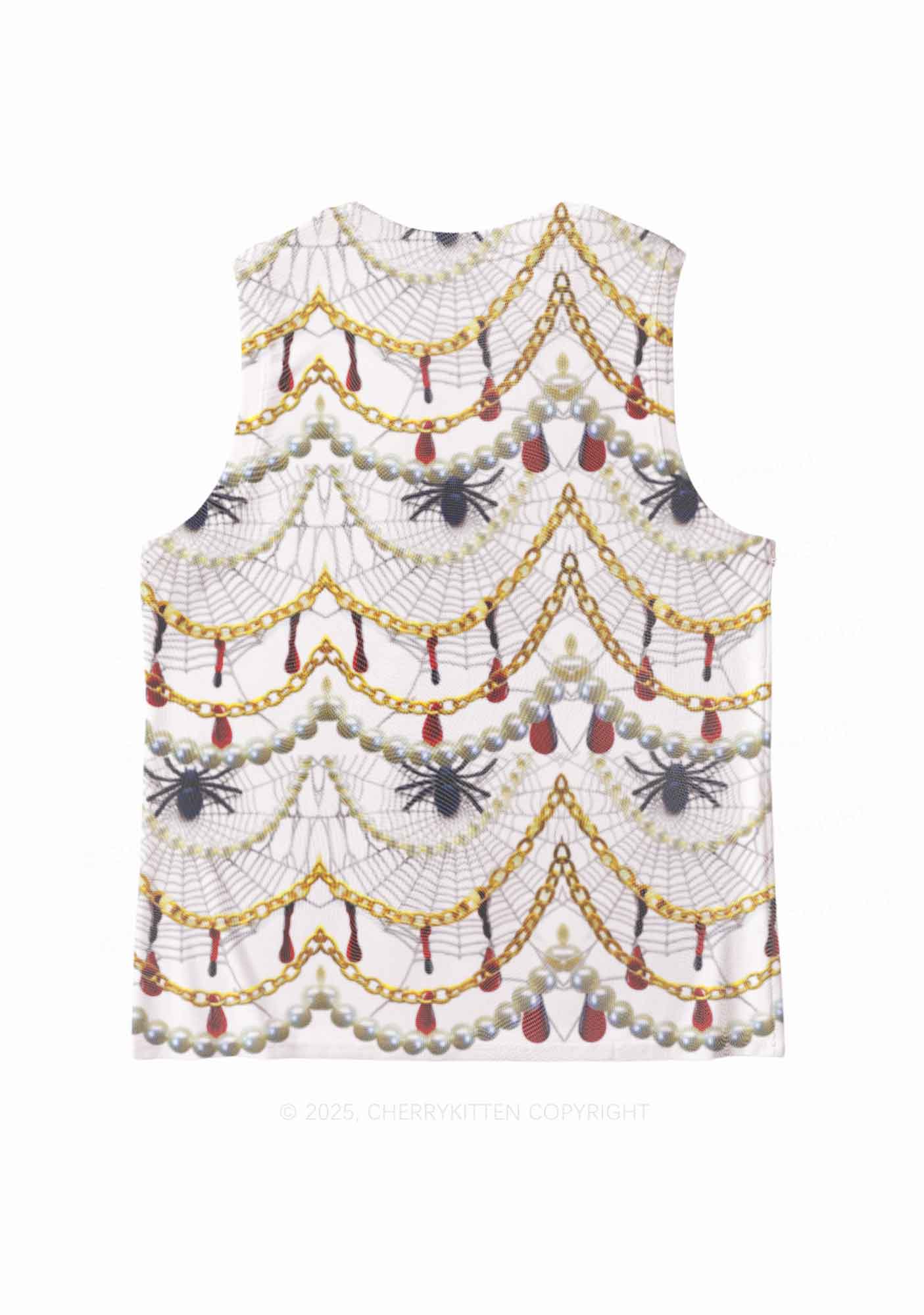 Jewelry Spider Y2K Mesh Muscle Tank Cherrykitten