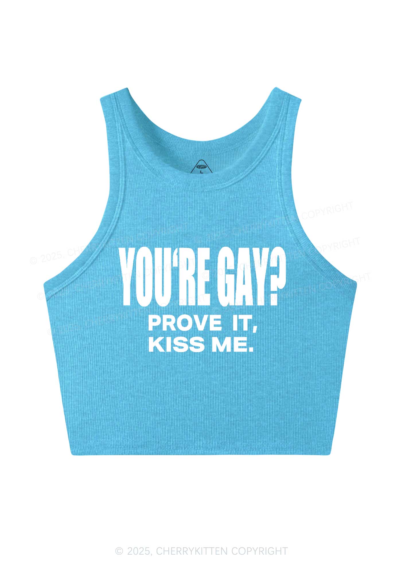 Prove It kiss Me Pride Y2K Crop Tank Top Cherrykitten