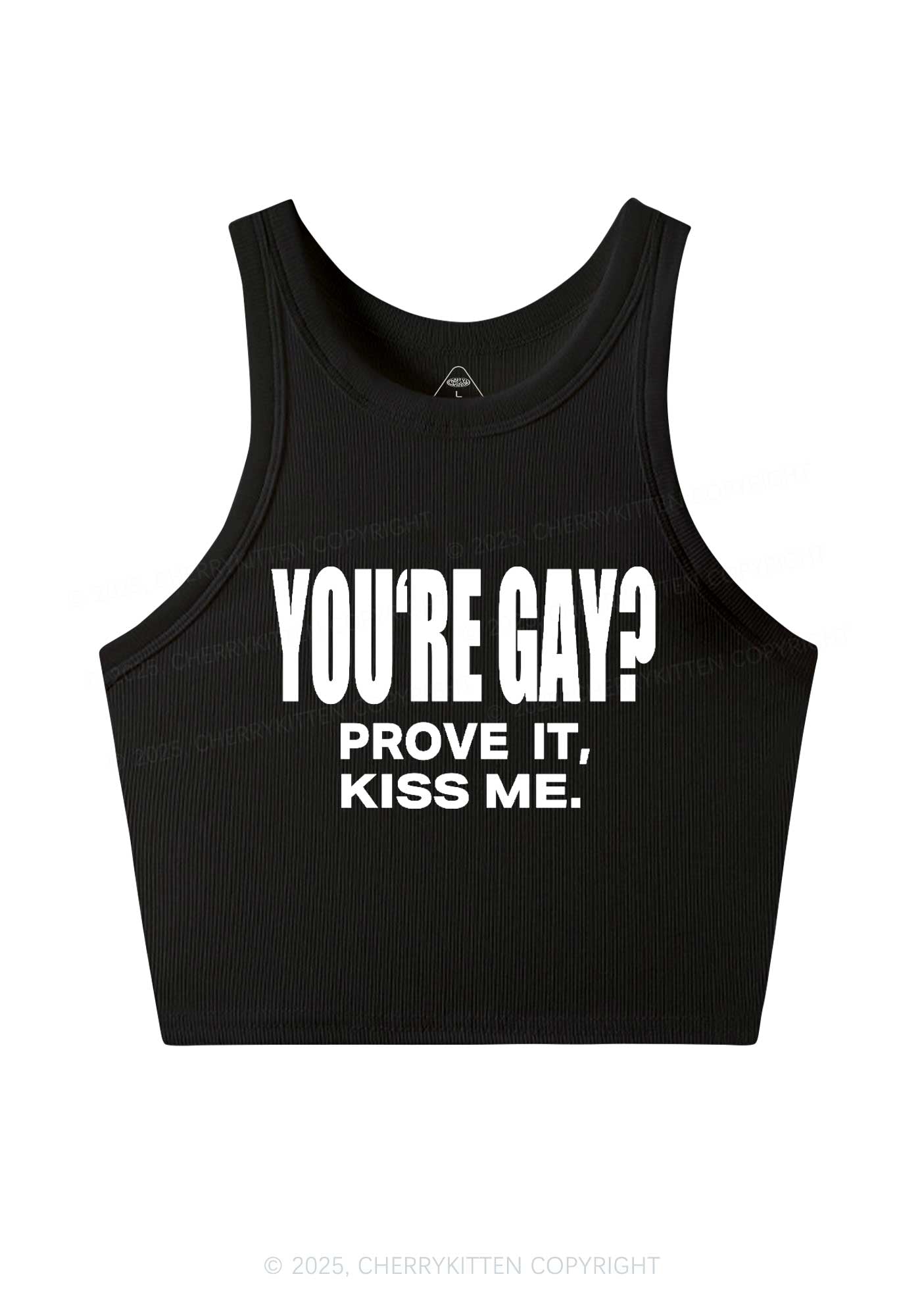 Prove It kiss Me Pride Y2K Crop Tank Top Cherrykitten