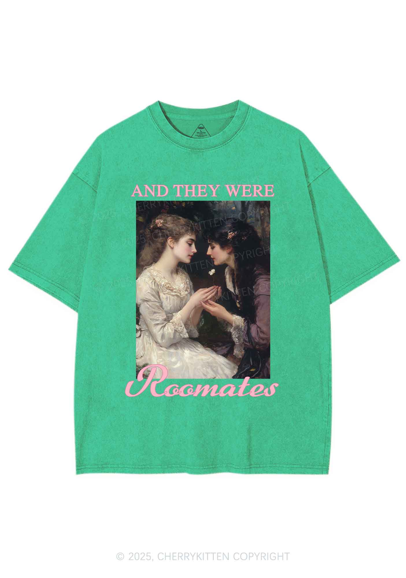 They Were Roomates Pride Y2K Shirts Washed Tee Cherrykitten
