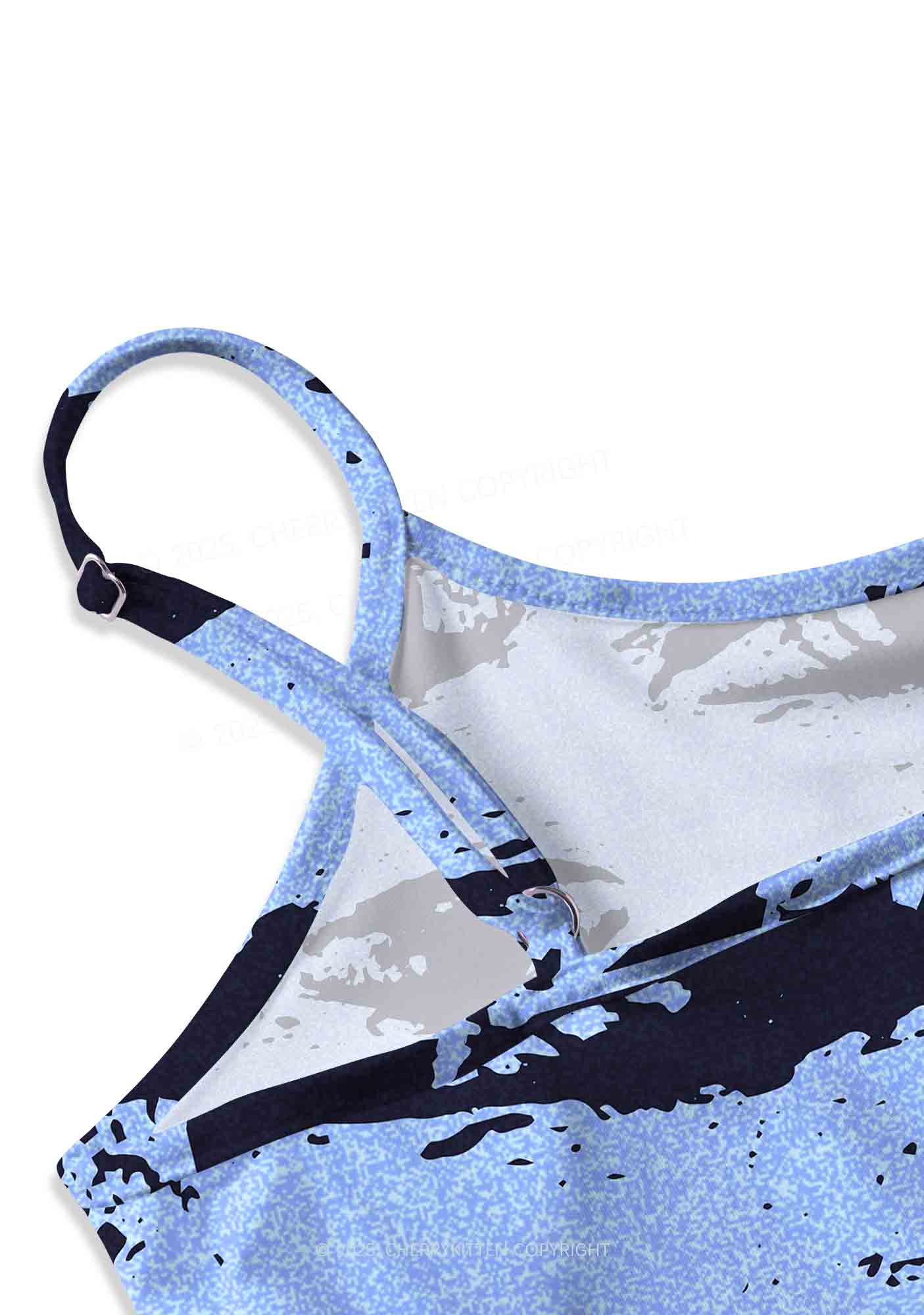 Eyes In The Blue Y2K Print Cami Crop Top Cherrykitten