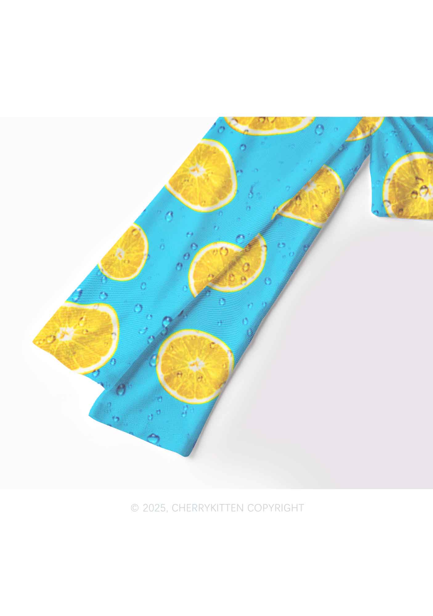Yellow Lemon Y2K Mesh Long Sleeve Crop Top Cherrykitten